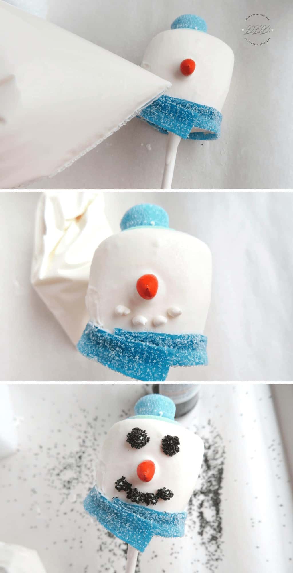 homemade marshmallow pops Snowman Marshmallow Pops