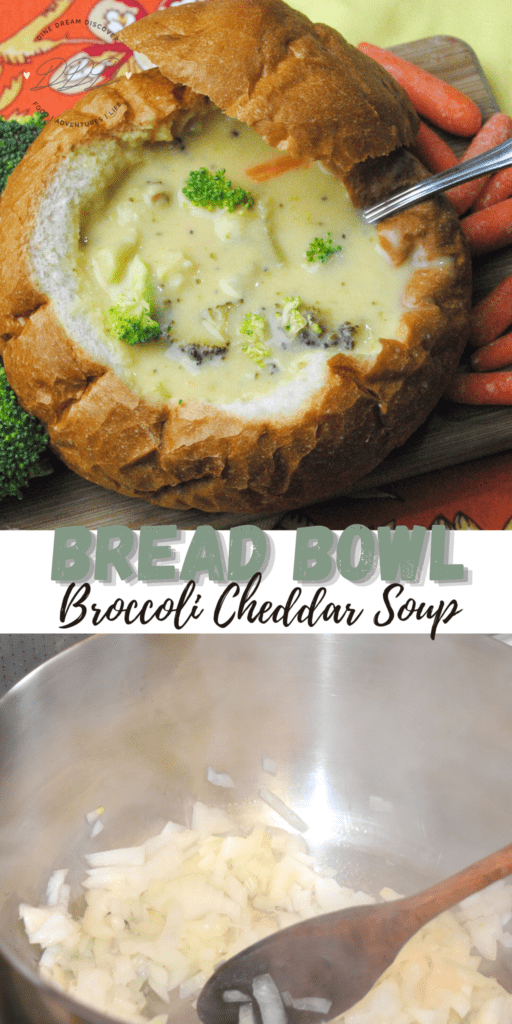 Broccoli Cheddar Soup Bread Bowl Recipe Dine Dream Discover