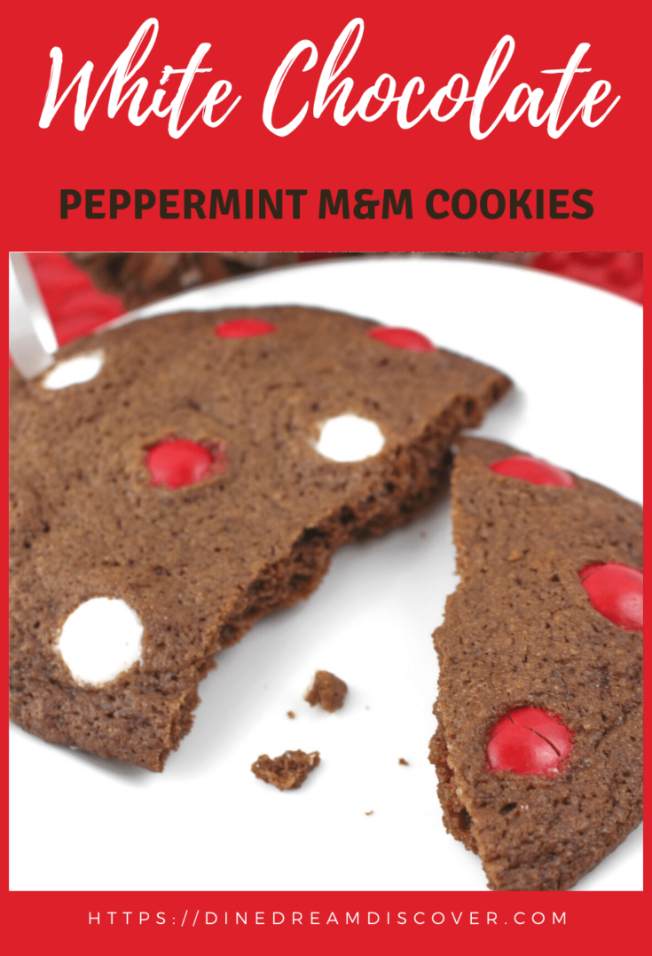 chocolate peppermint M&M cookies