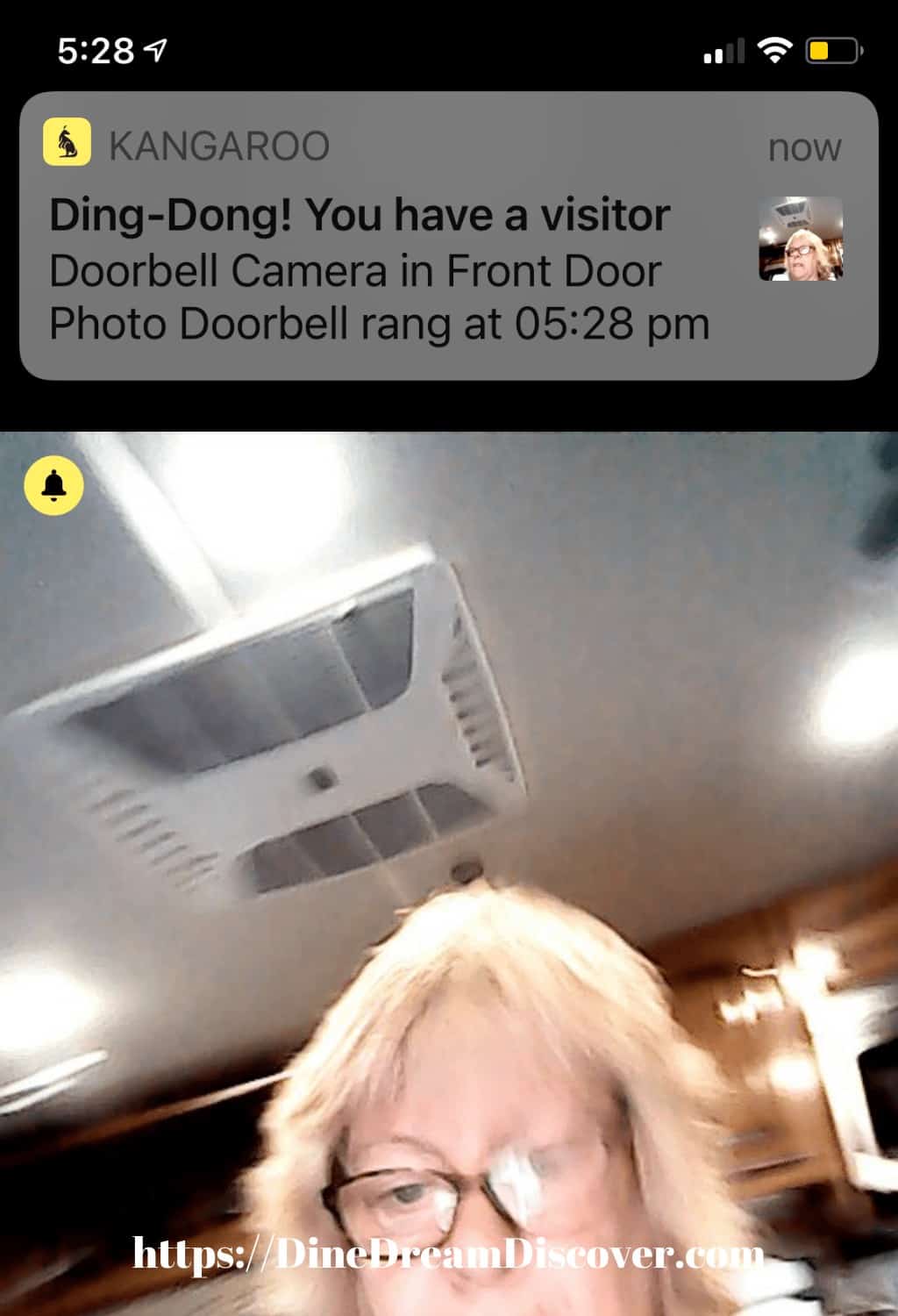 doorbell camera notification