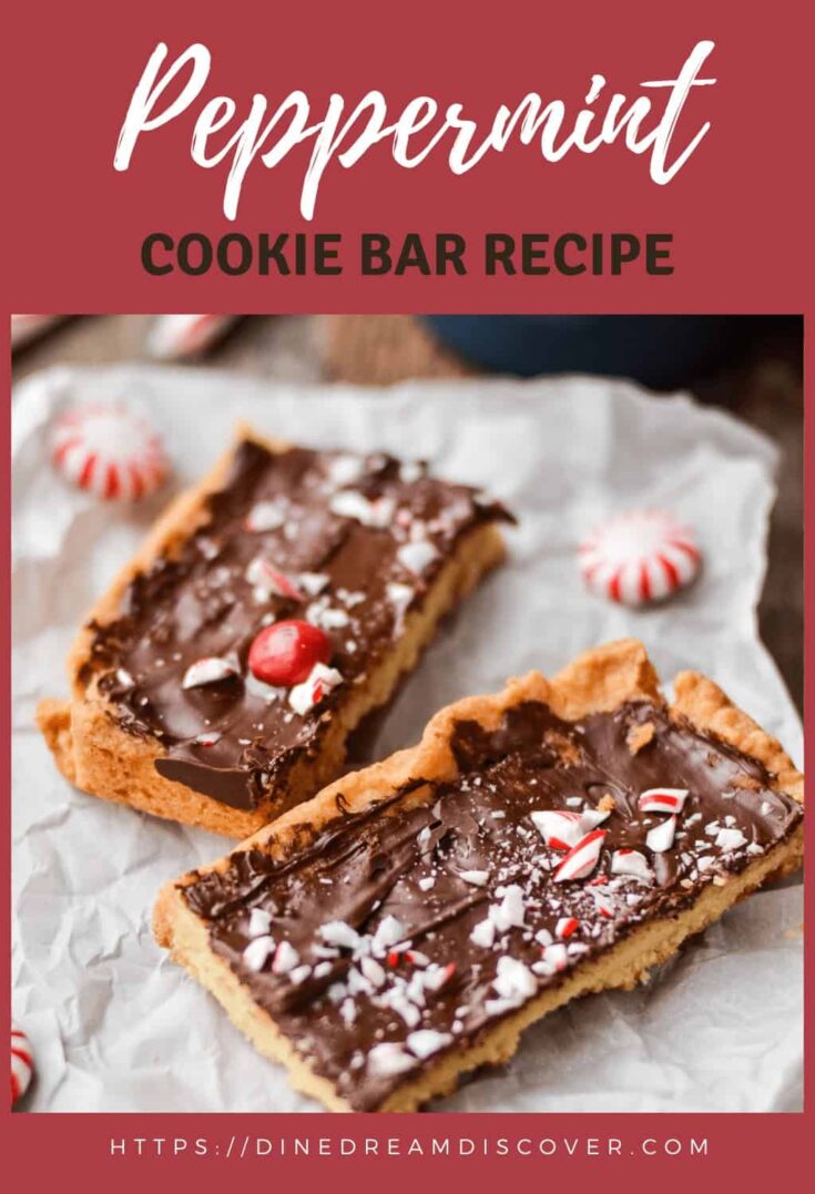 peppermint bark cookie squares