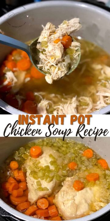 Instant Pot Chicken Soup Recipe WW Points 1/1/2 - Dine Dream Discover