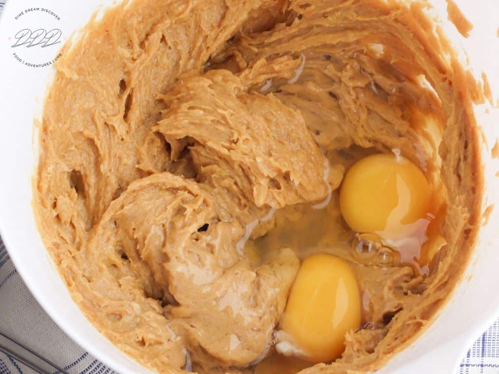 peanut butter and egg mixture