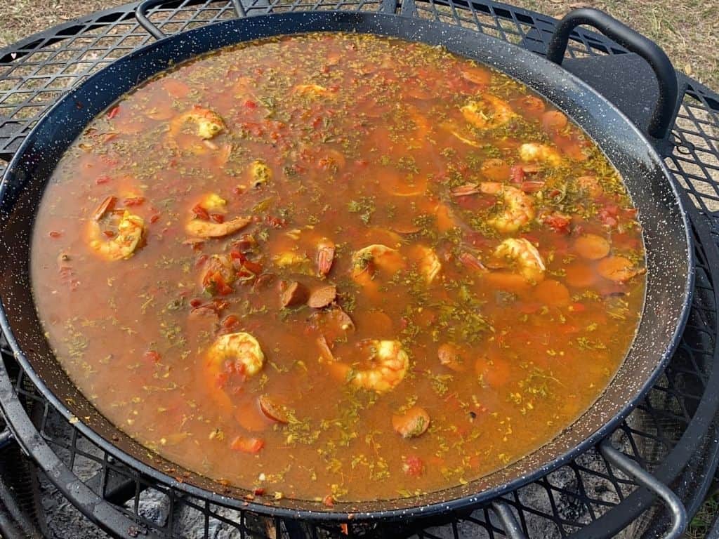 campfire mixed paella RECIPE