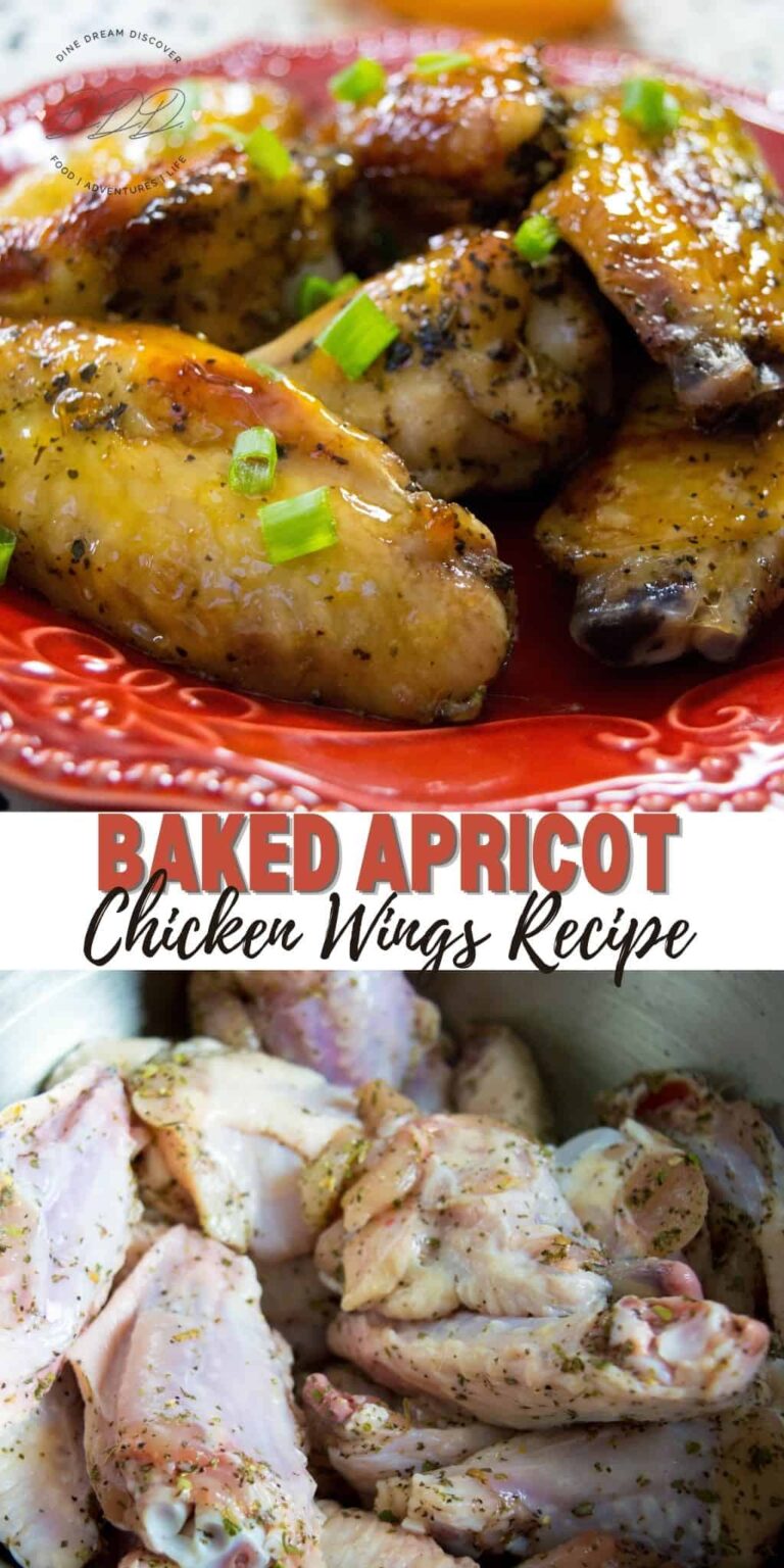 Baked Apricot Chicken Wings (with Air Fryer option) - Dine Dream Discover