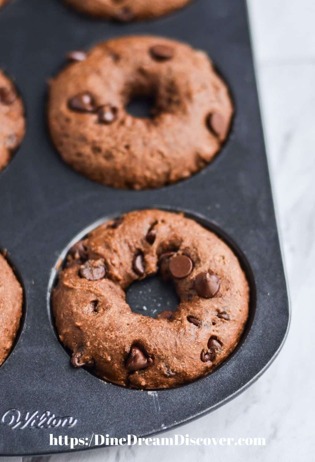 Baked Double Chocolate Chip Donuts 