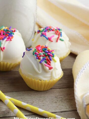 Rainbow Sprinkles White Hot Chocolate Bombs