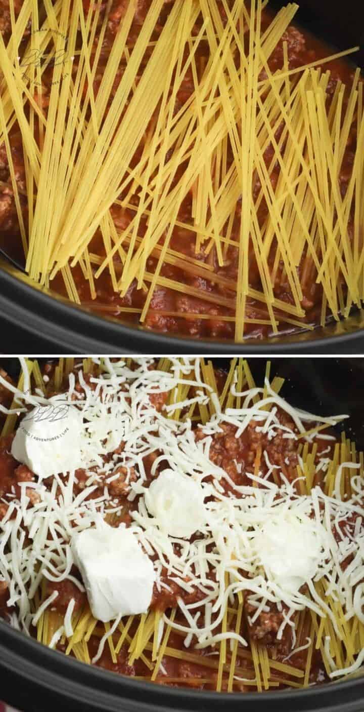 Slow Cooker Spaghetti Casserole Dine Dream Discover