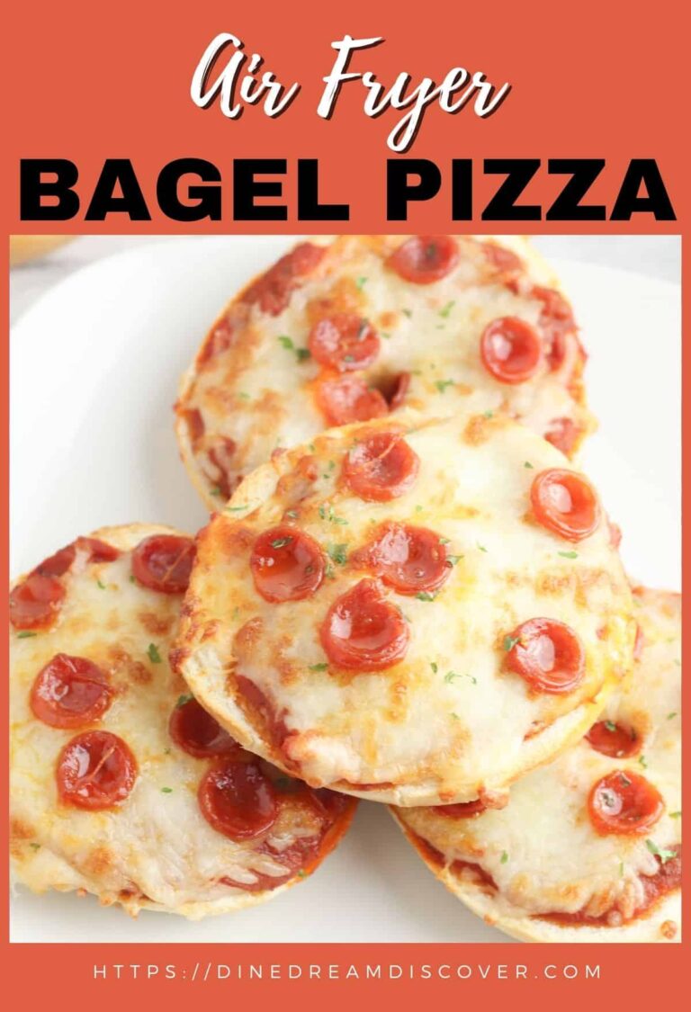 Air Fryer Bagel Pizzas - Dine Dream Discover