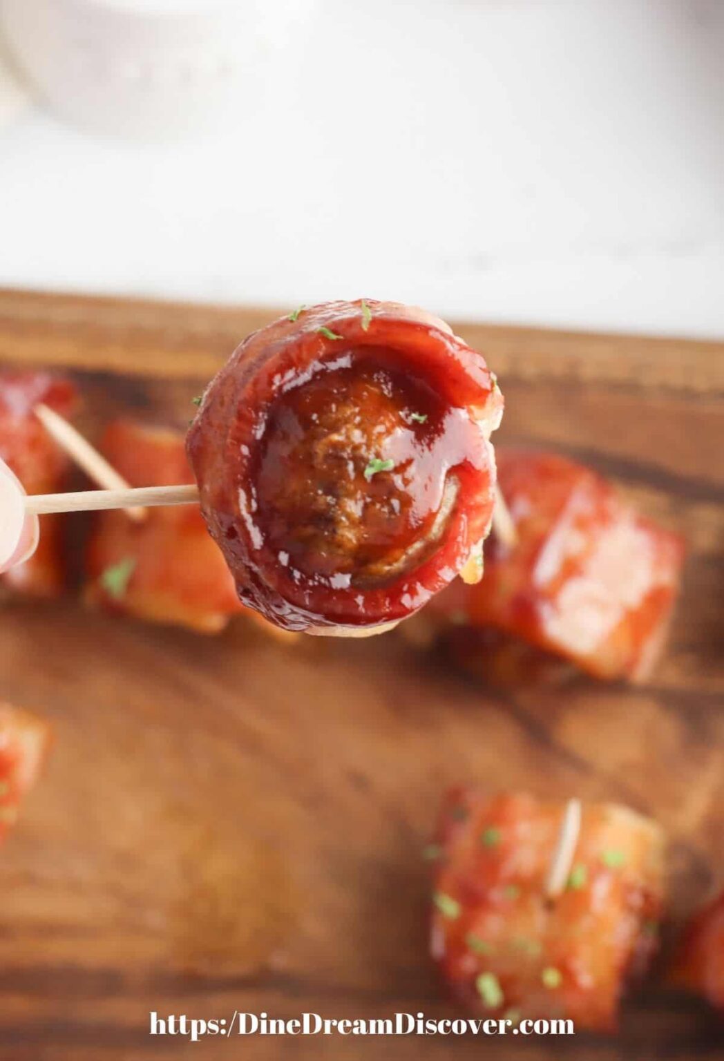 Bacon Wrapped Meatballs Recipe - Dine Dream Discover