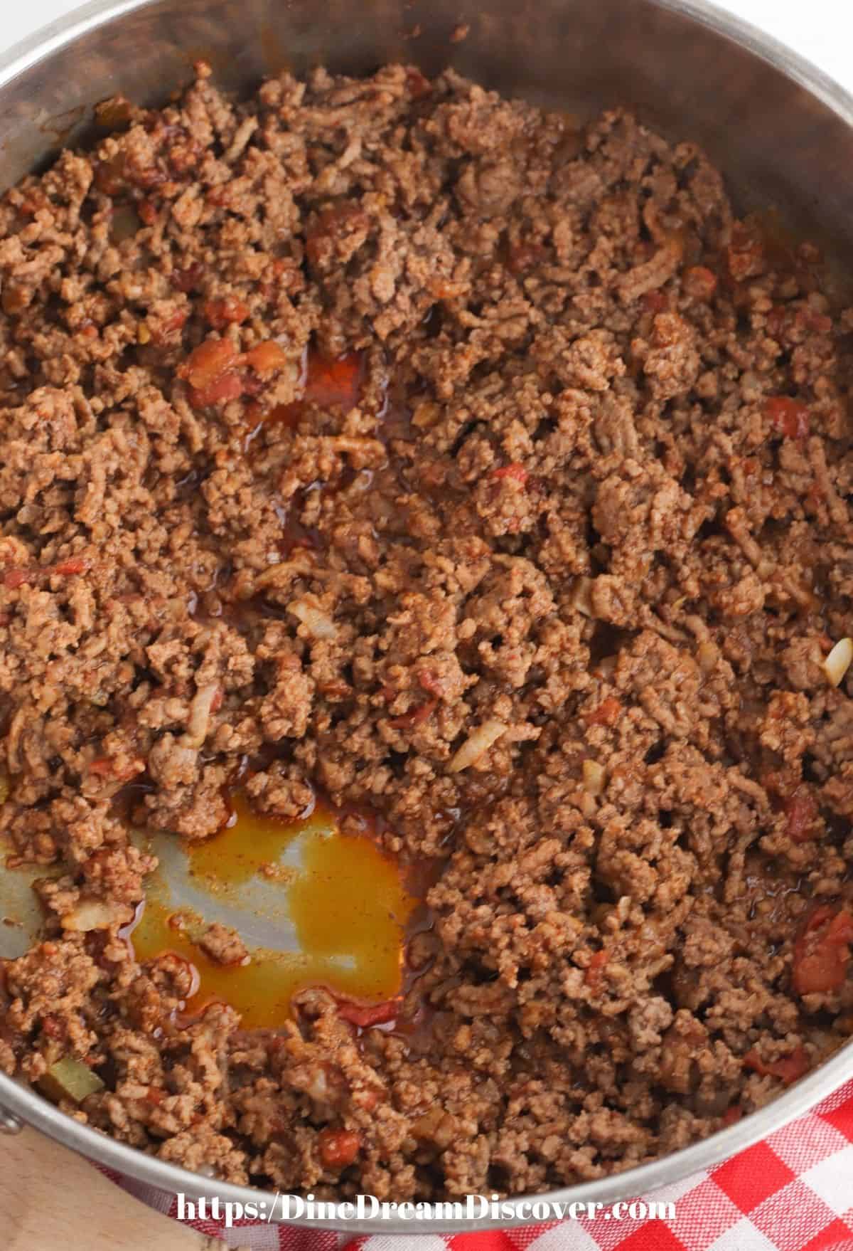 brown ground beef for tacos