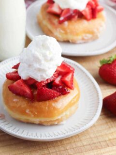 Air Fryer Strawberry Shortcake Donuts