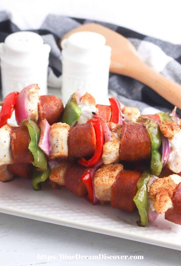 Baked Cajun Chicken Kabobs Dine Dream Discover