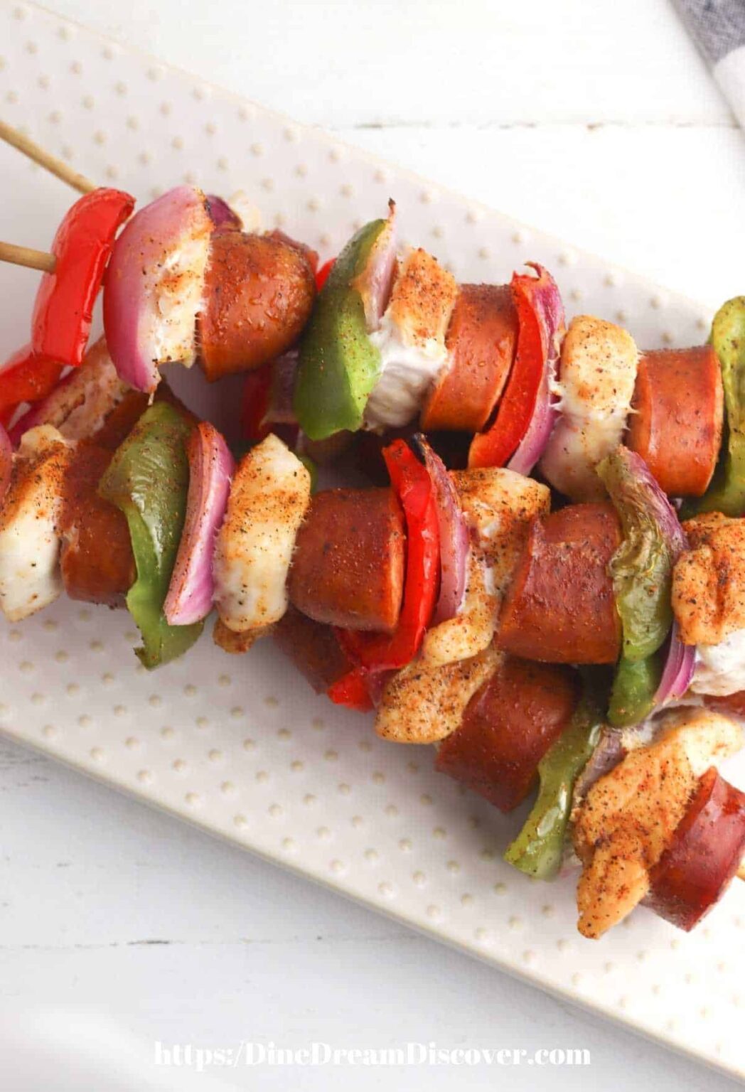 Baked Cajun Chicken Kabobs - Dine Dream Discover