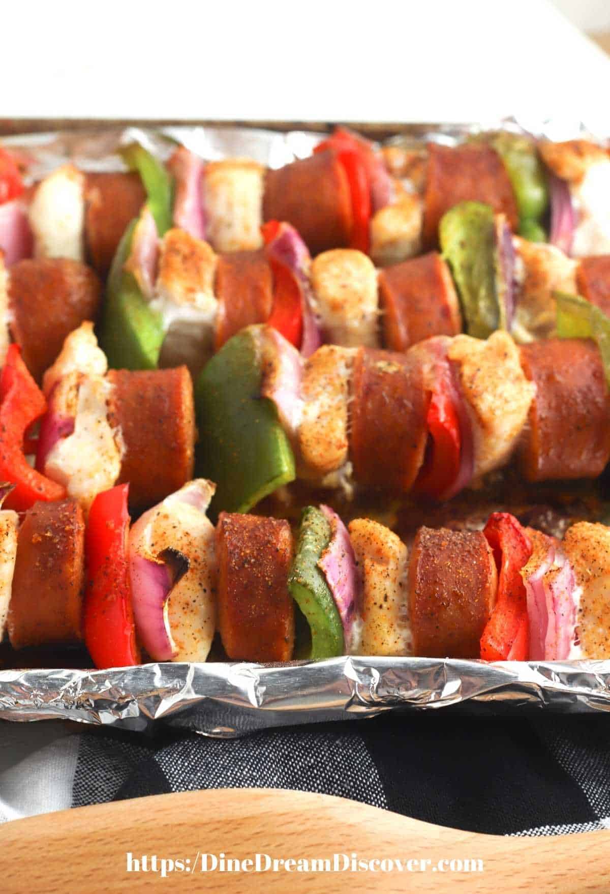 Baked Cajun Chicken Kabobs 