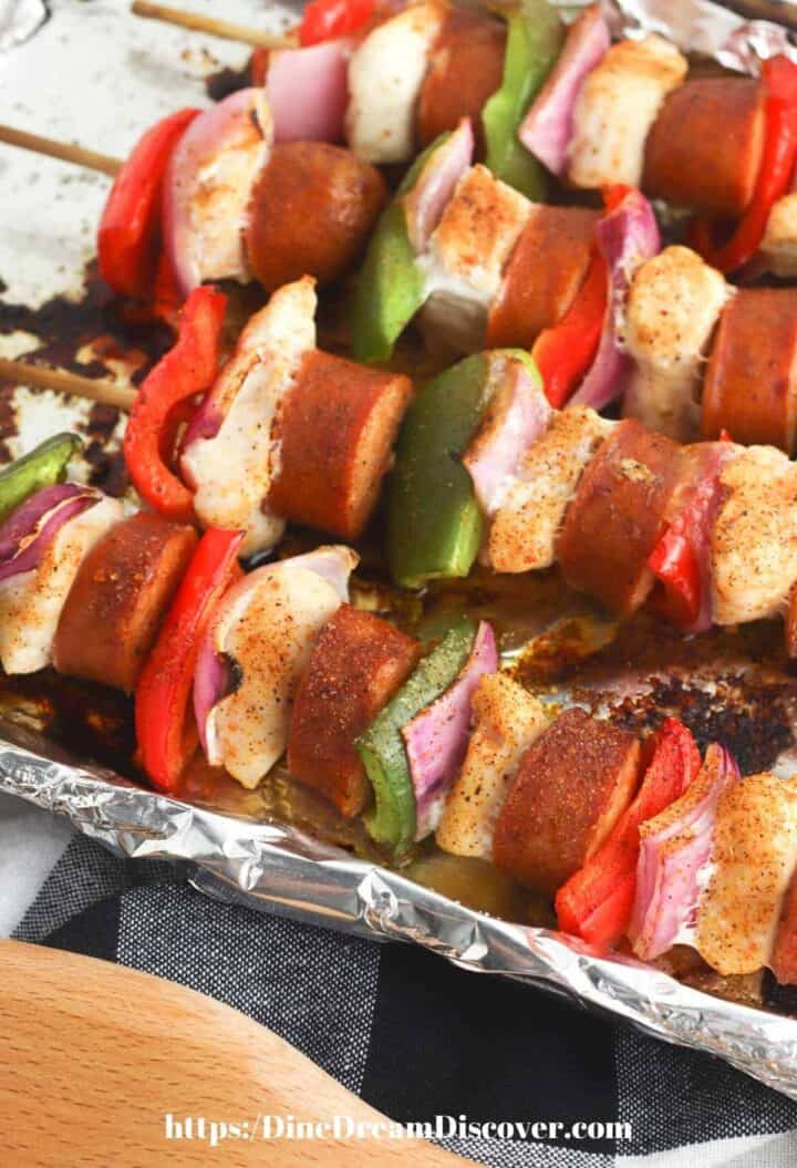 Baked Cajun Chicken Kabobs Dine Dream Discover