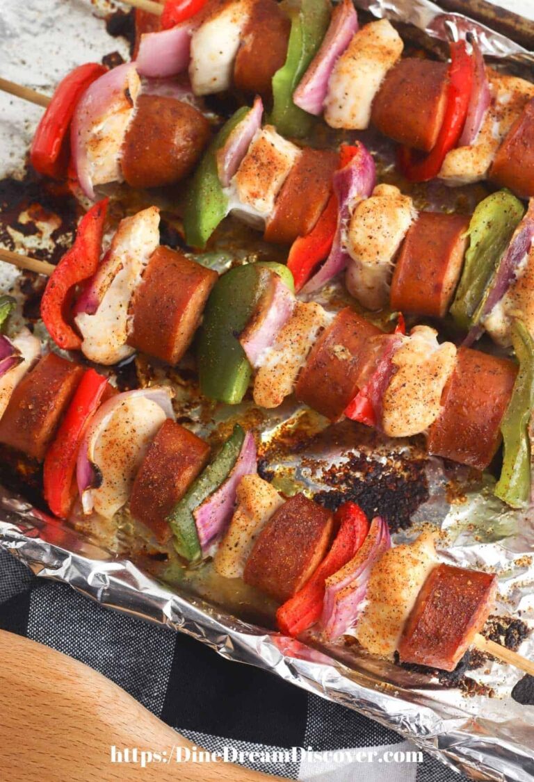 Baked Cajun Chicken Kabobs Dine Dream Discover