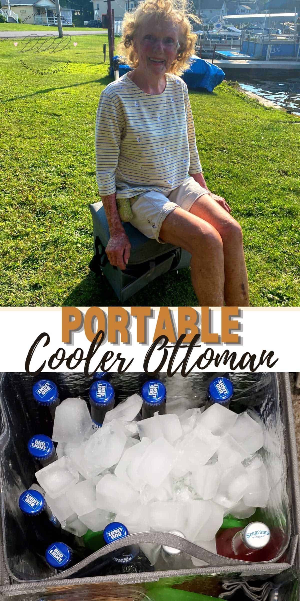 Portable Cooler Ottoman and Trolley