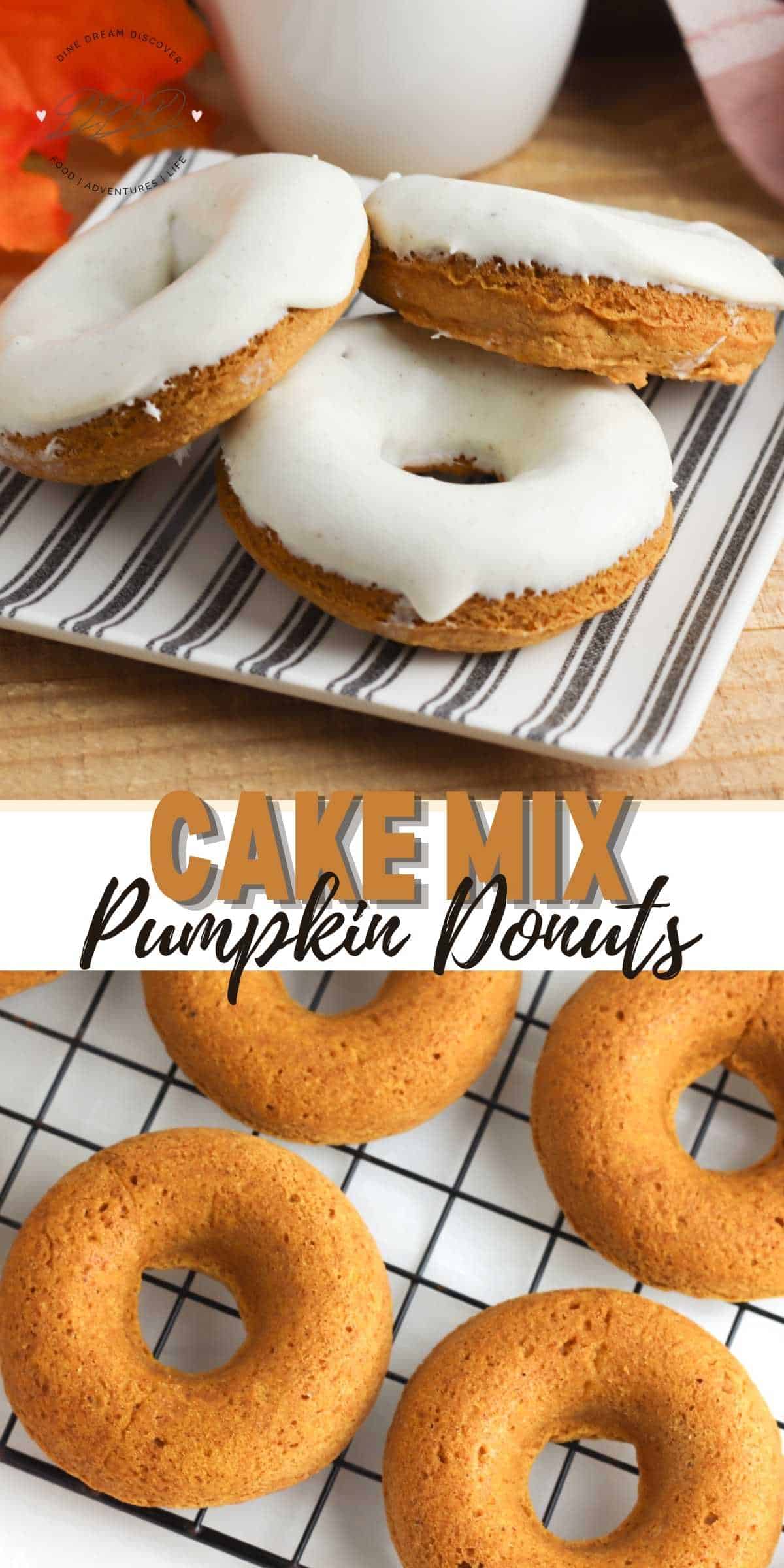 Air Fryer Cake Mix Pumpkin Donuts