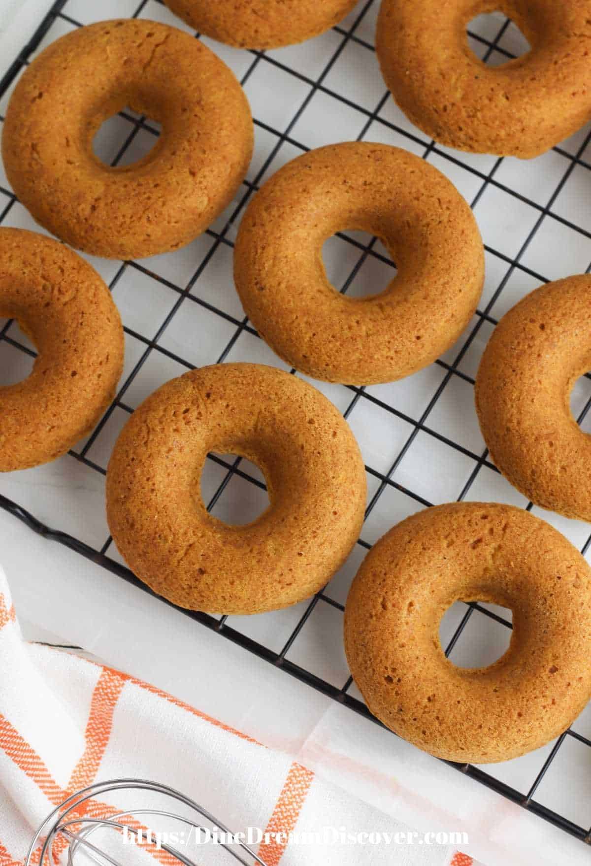 Air Fryer Cake Mix Pumpkin Donuts