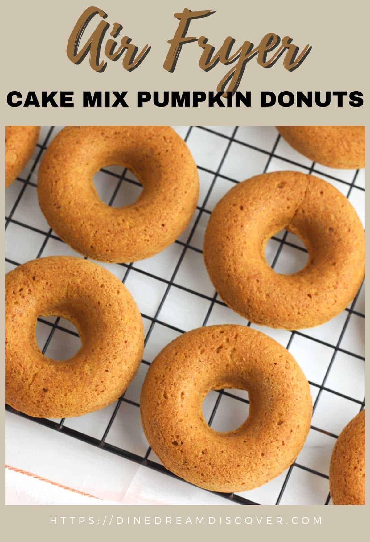 Air Fryer Cake Mix Pumpkin Donuts