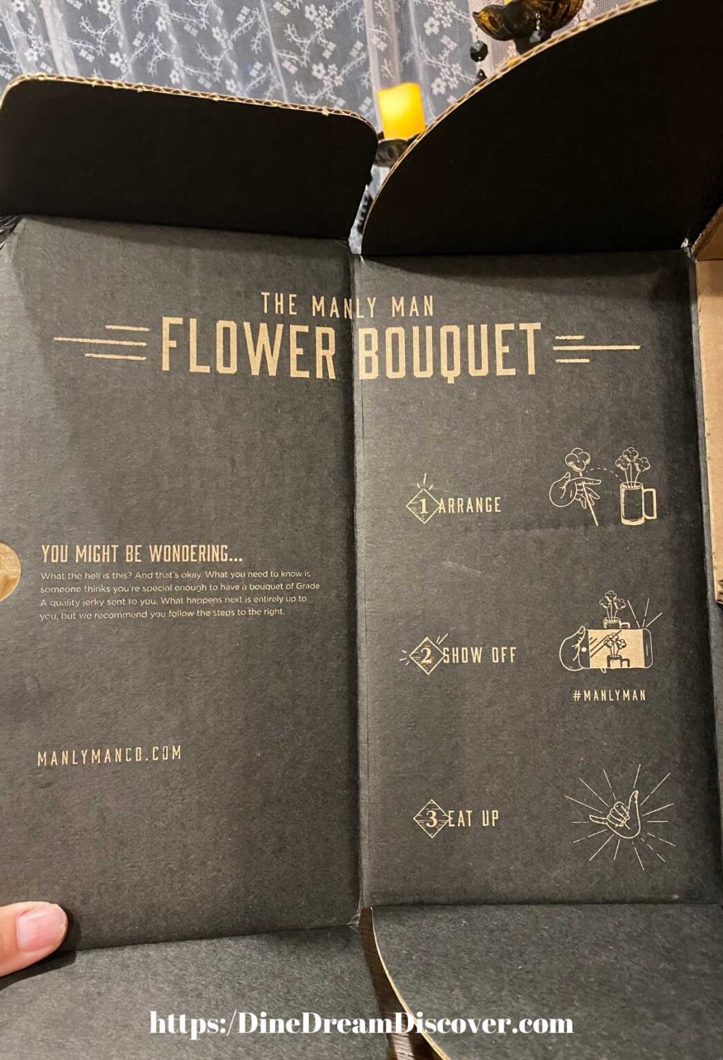 Beef Jerky Flower Bouquet from The Manly Man Co. Dine Dream Discover