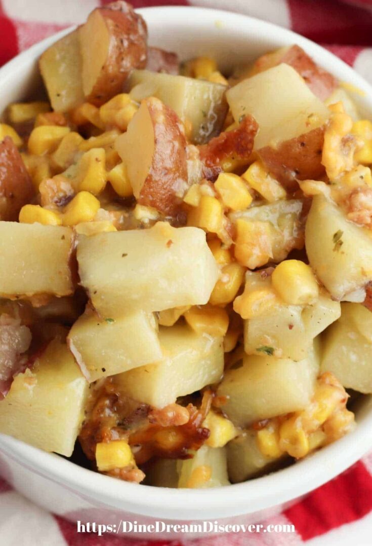 Slow Cooker Potatoes and Corn Side Dish