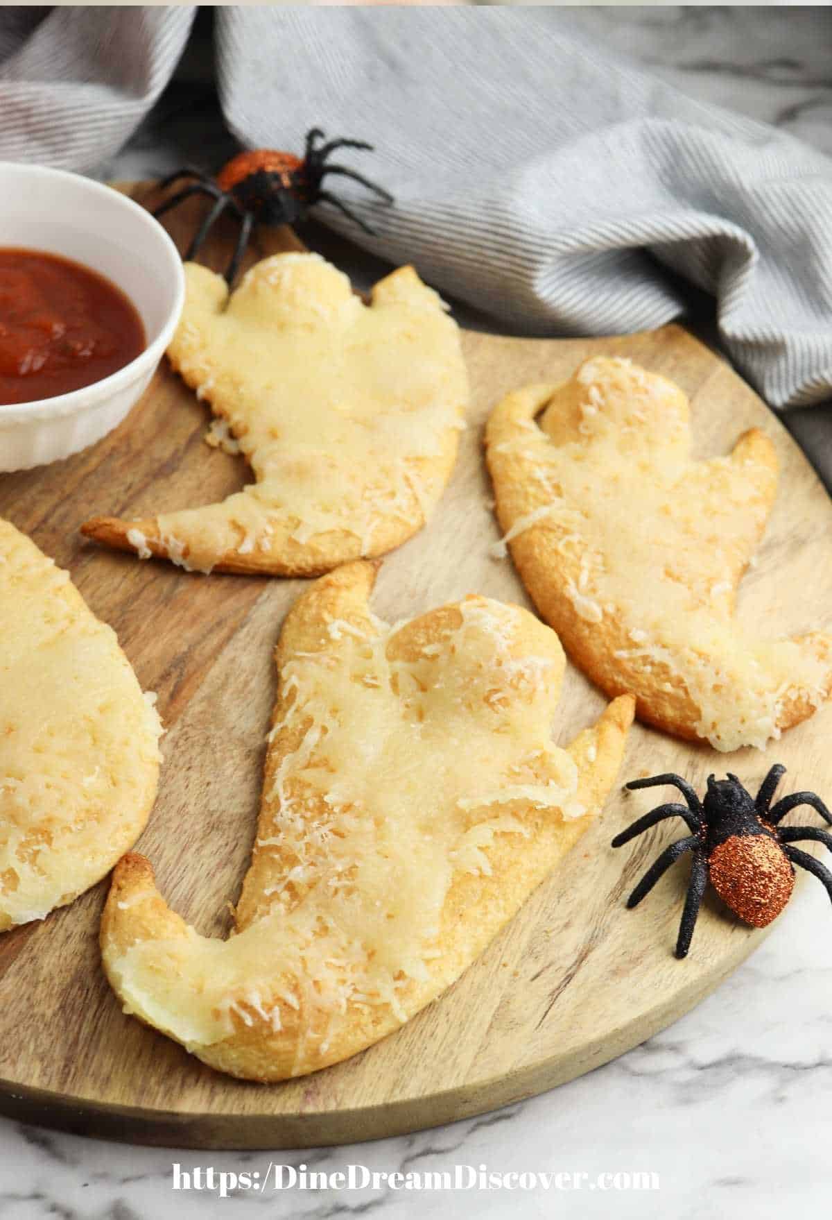Spooky-Cute Cheesy Ghost Crescent Rolls