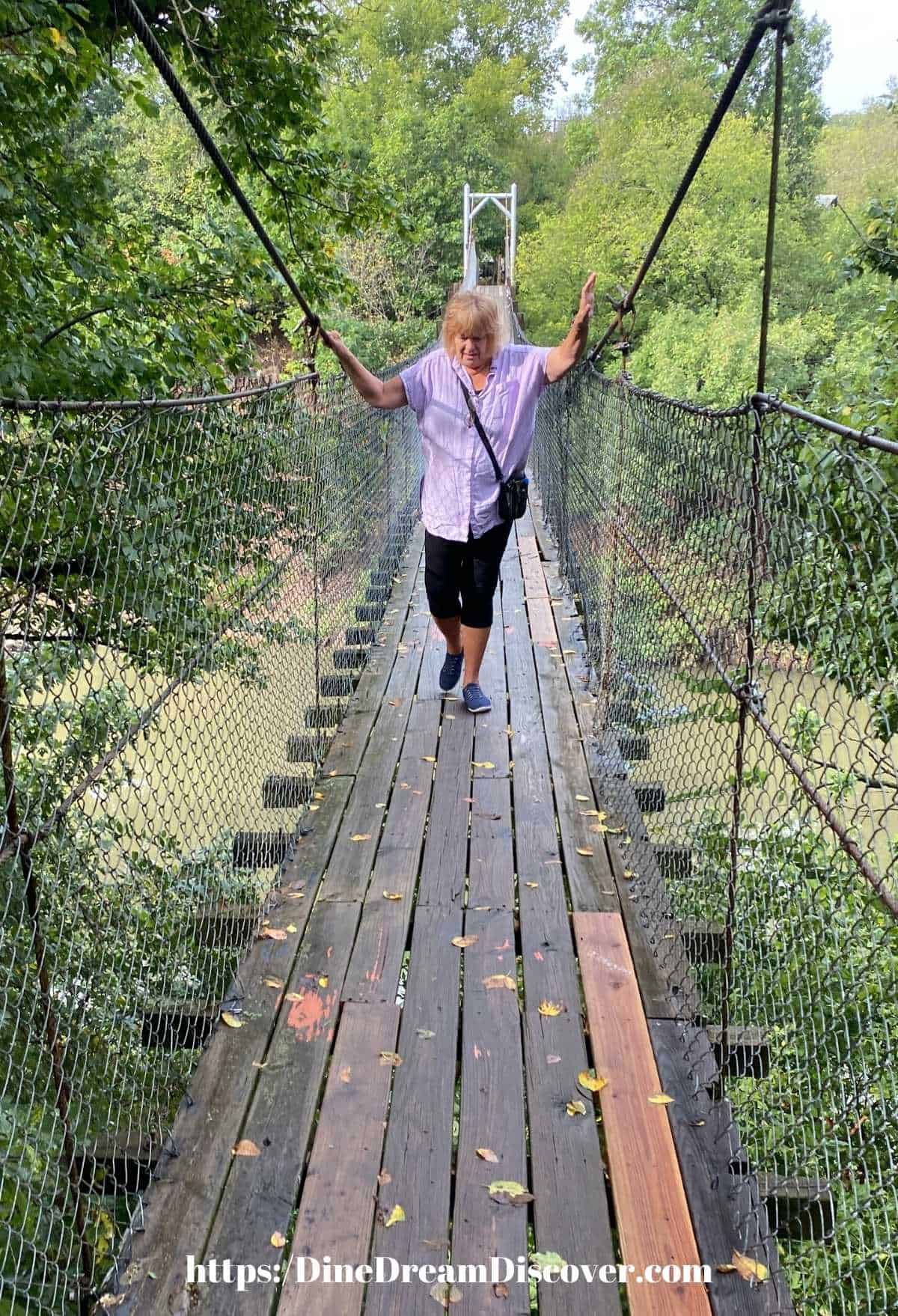 me on the swinging bridge