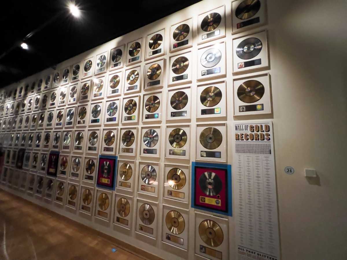 wall of gold records