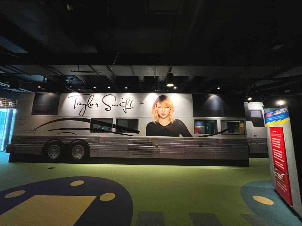country music hall of fame taylor swift tour bus