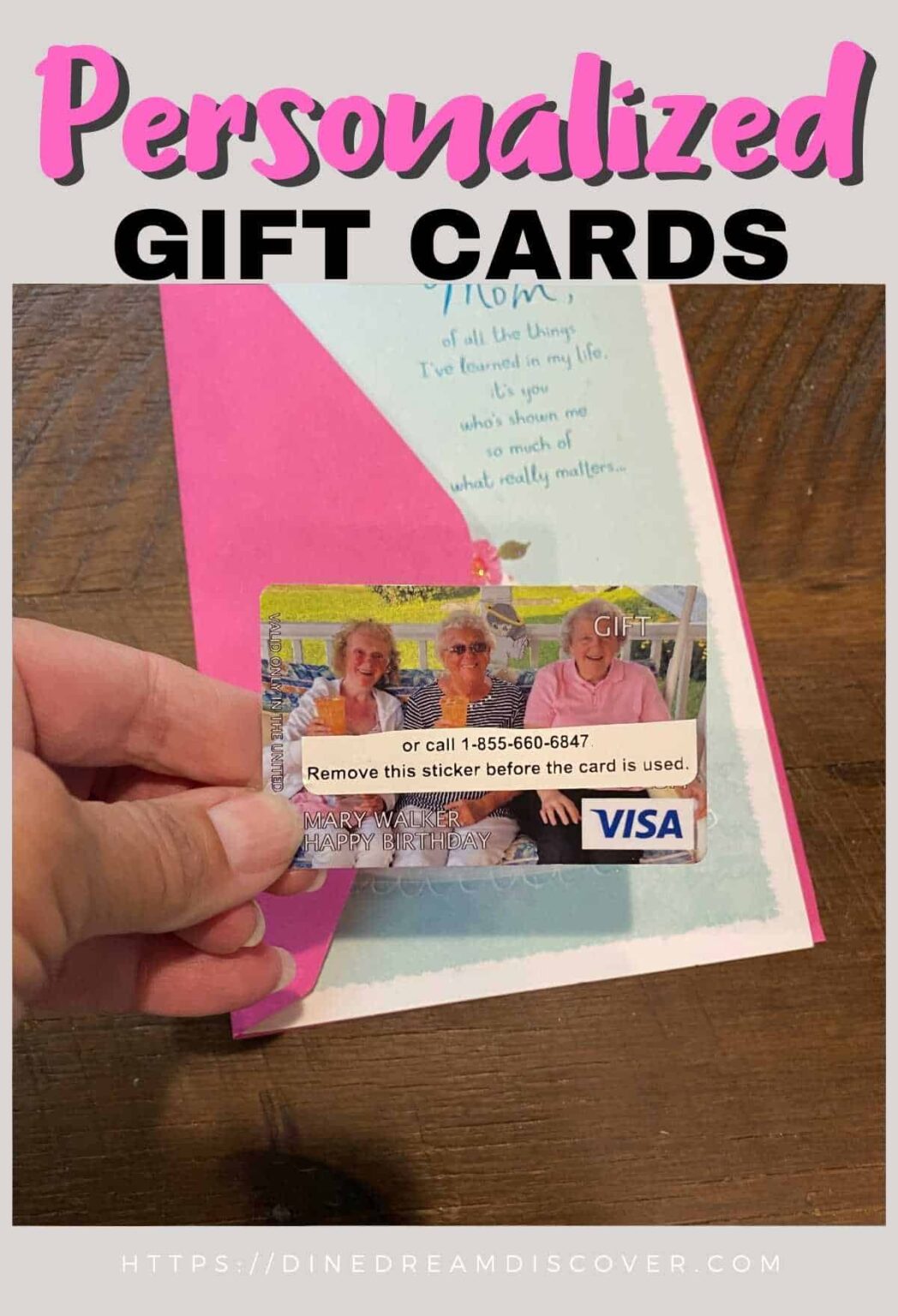 Personalized Gift Cards from Gift Card Granny - Dine Dream Discover