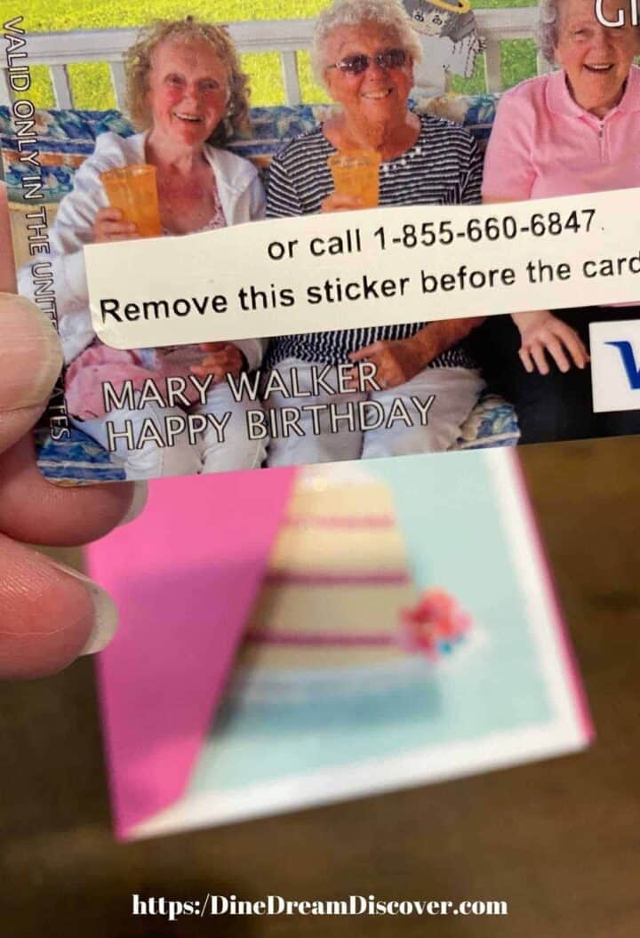 Personalized Gift Cards from Gift Card Granny Dine Dream Discover