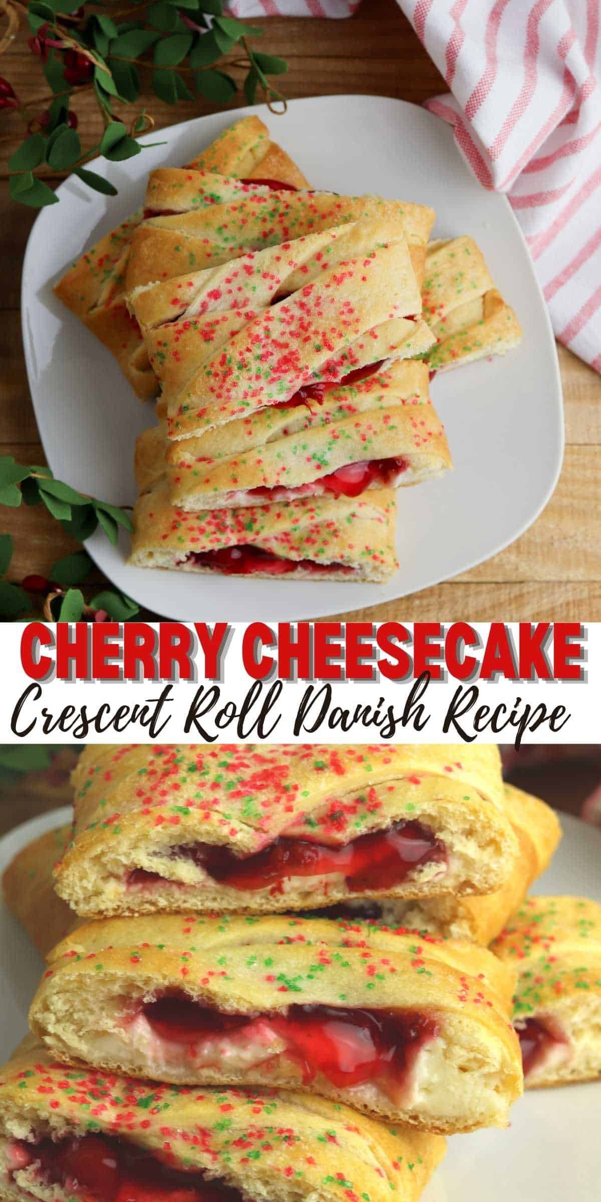 Cherry Cheesecake Crescent Roll Danish