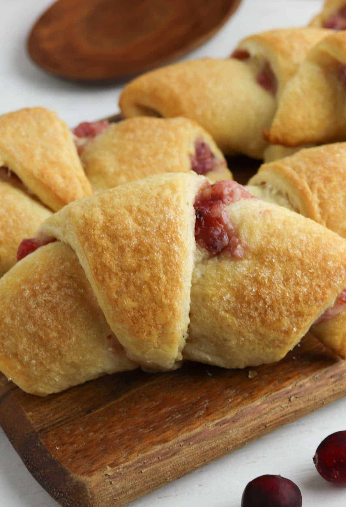 Cranberry Cheesecake Crescent Rolls
