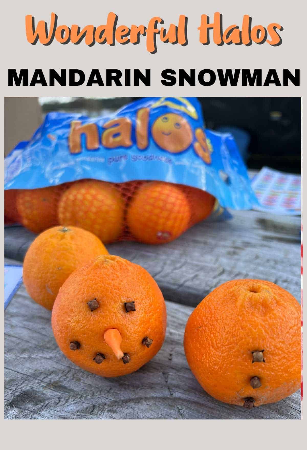 DIY Wonderful Halos Holiday Snowman Craft 