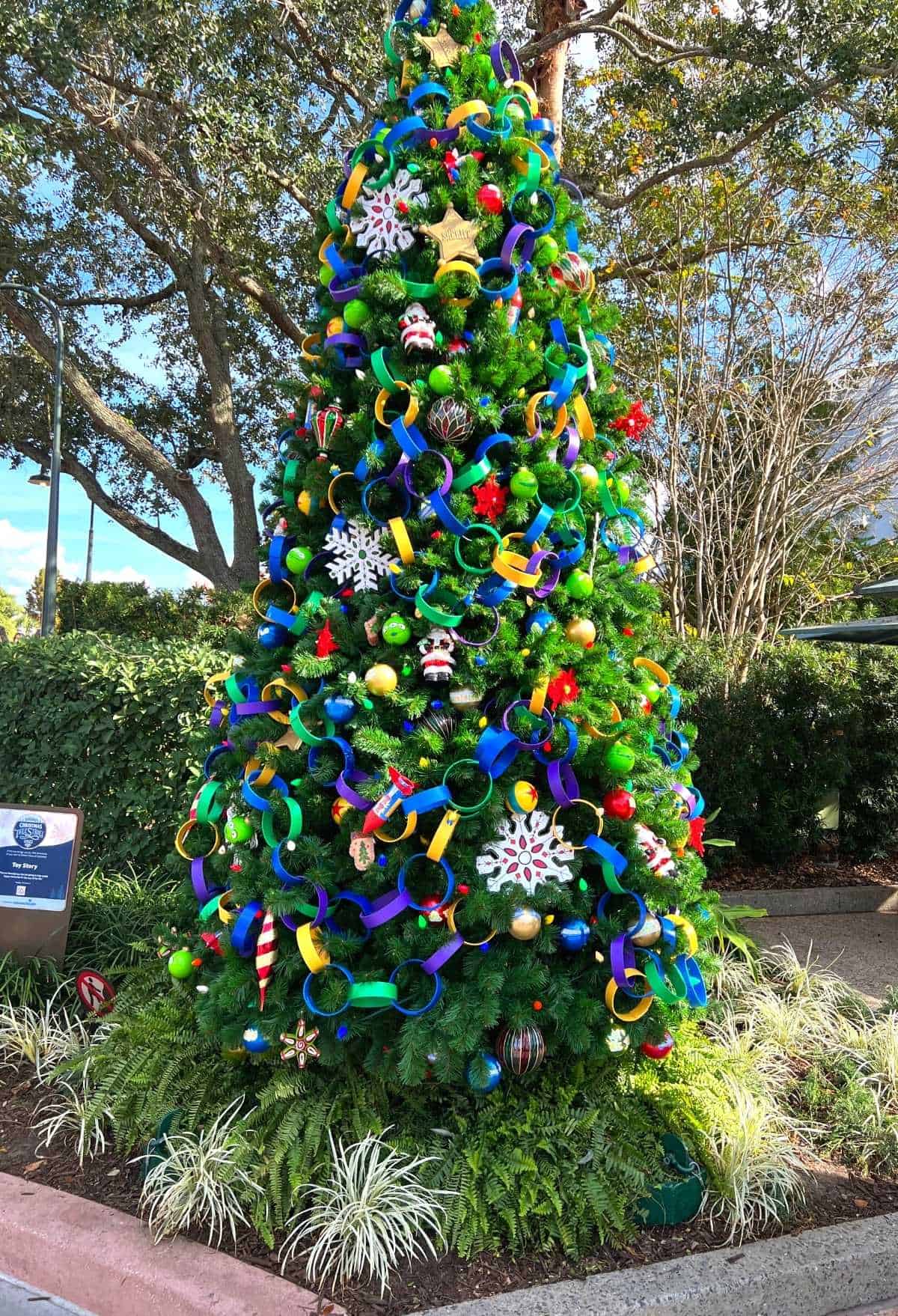 Disney Springs Christmas Tree Stroll toy story