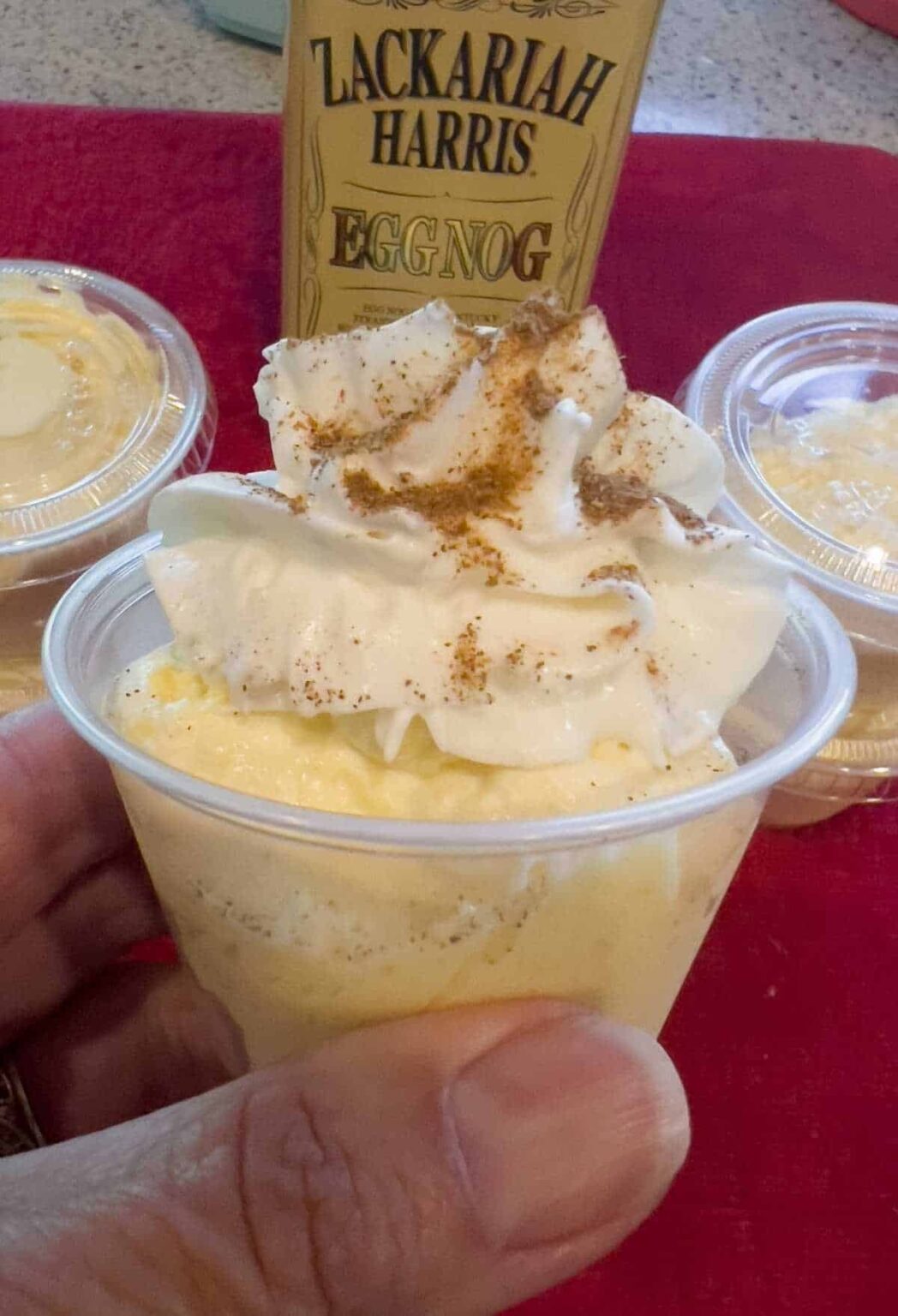 Eggnog Pudding Shots Recipe Dine Dream Discover