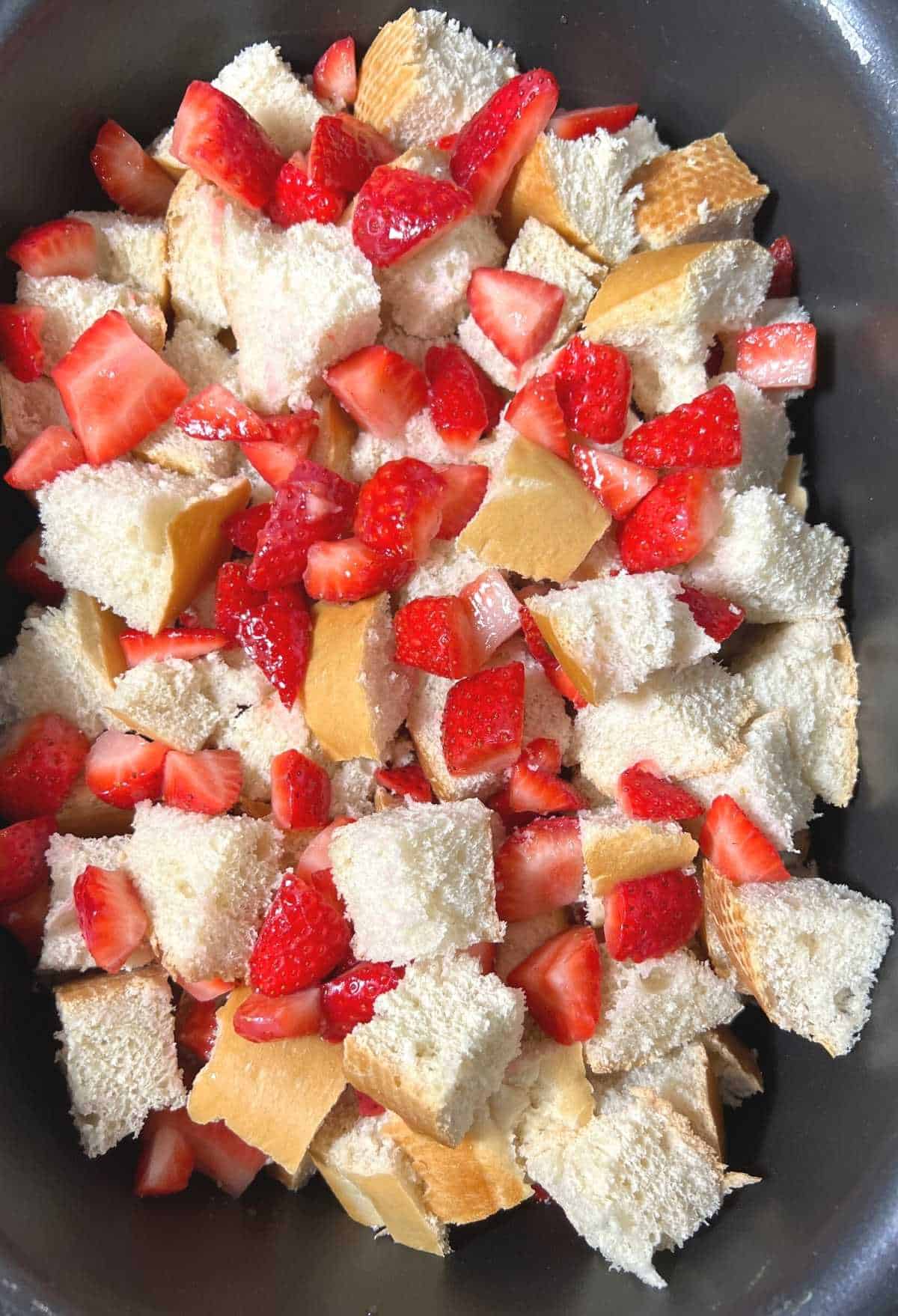 Slow Cooker Strawberry French Toast Casserole
