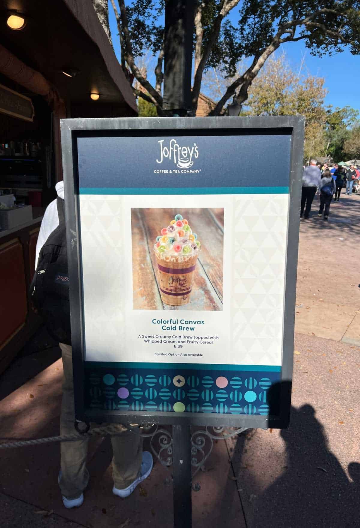 Canada - Colorful Canvas Cold Brew joffrey's coffee epcot 2022 festival of the arts food guide