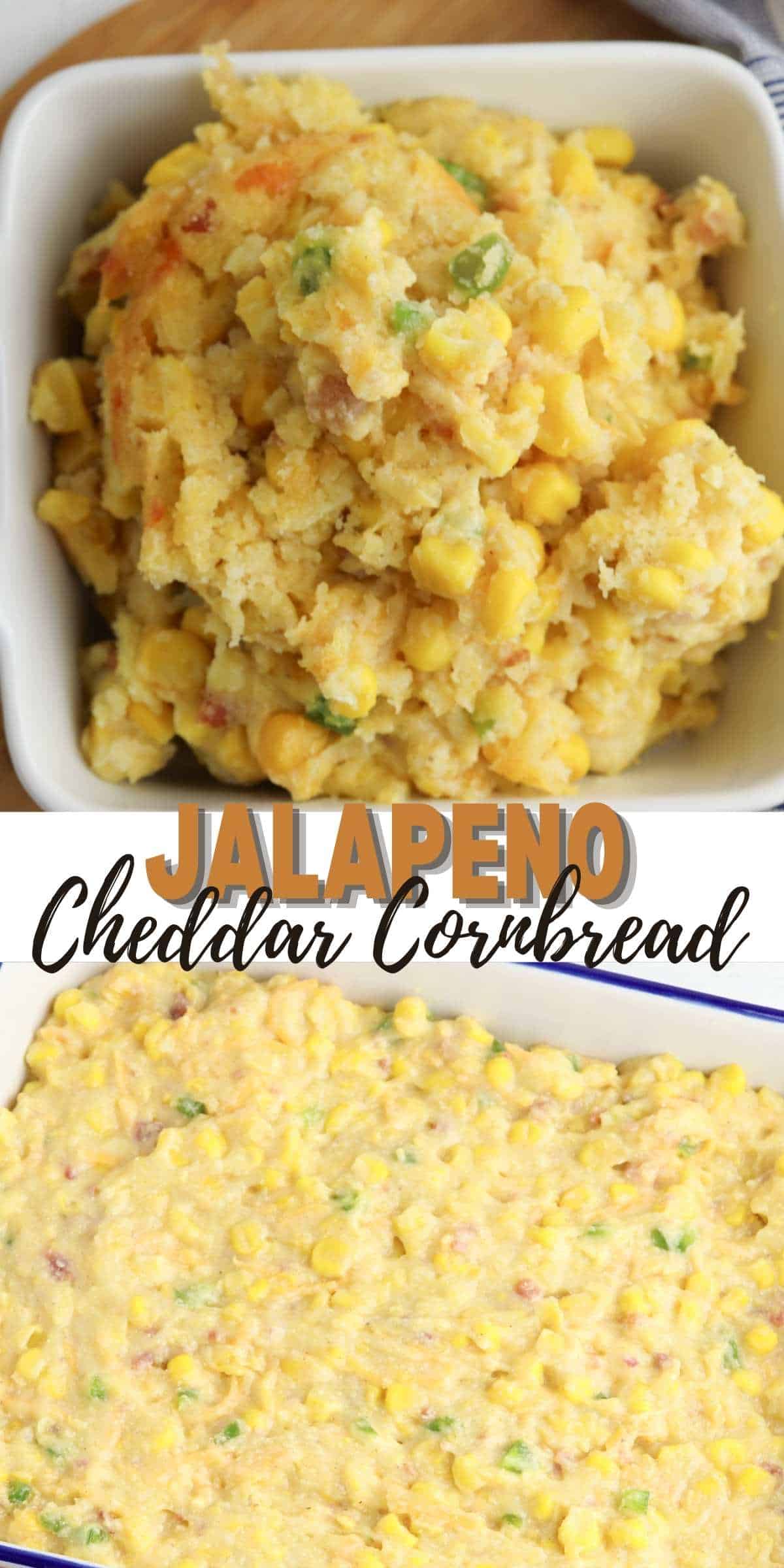 Jalapeno Cheddar Cornbread Casserole