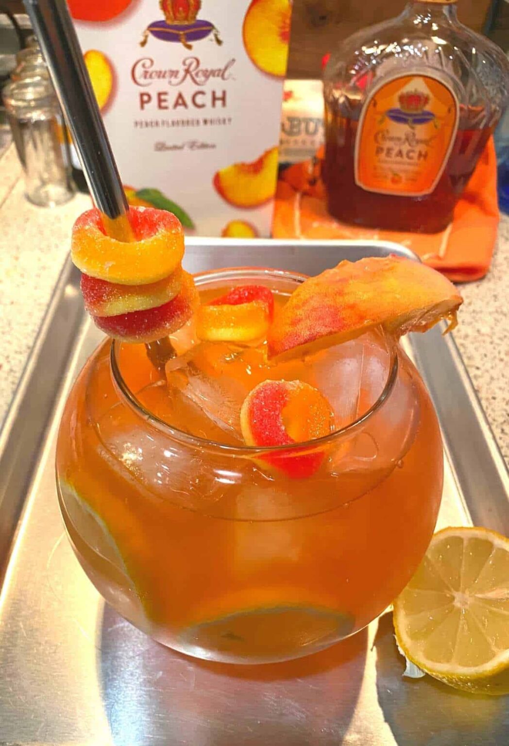 2 Ingredient Southern Peach Crown Royal Cocktail Dine Dream Discover