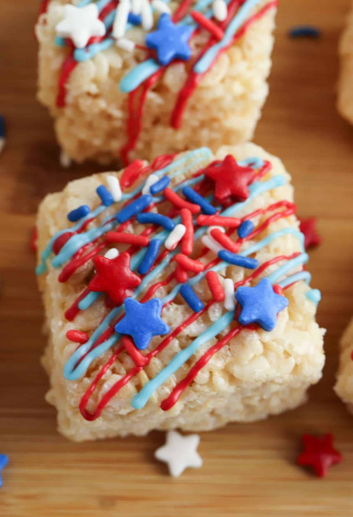 PATRIOTIC RICE KRISPIE TREATS