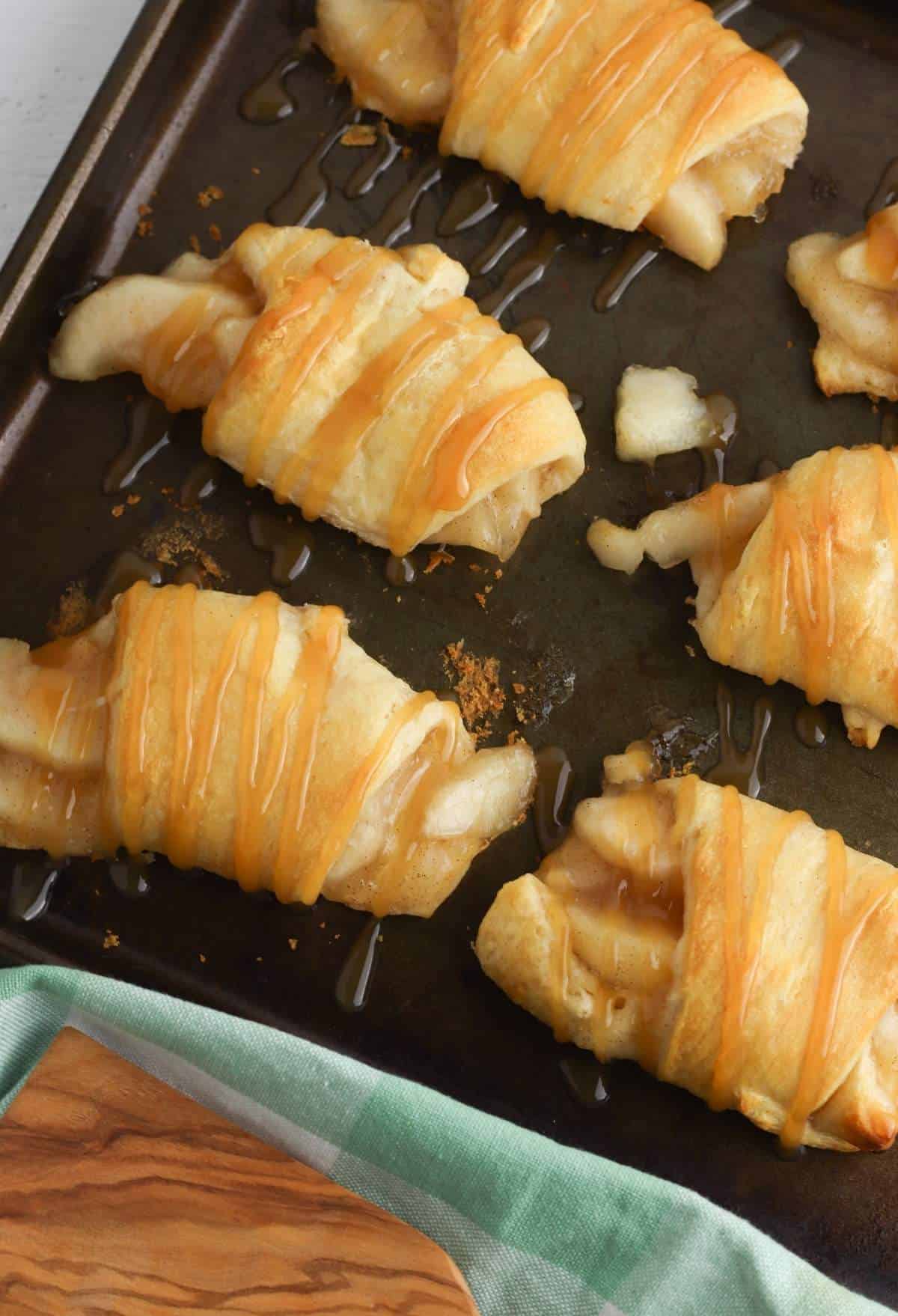 3-Ingredient Caramel Apple Crescent Rolls