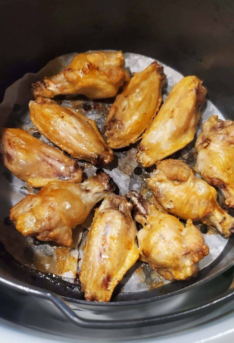 Air Fryer Crown Peach BBQ Chicken Wings Dine Dream Discover