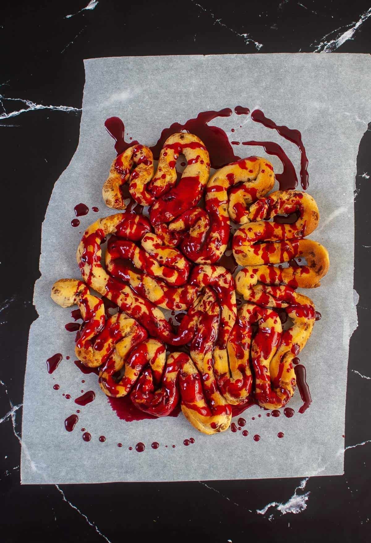 Bloody Intestines Cinnamon Rolls Recipe