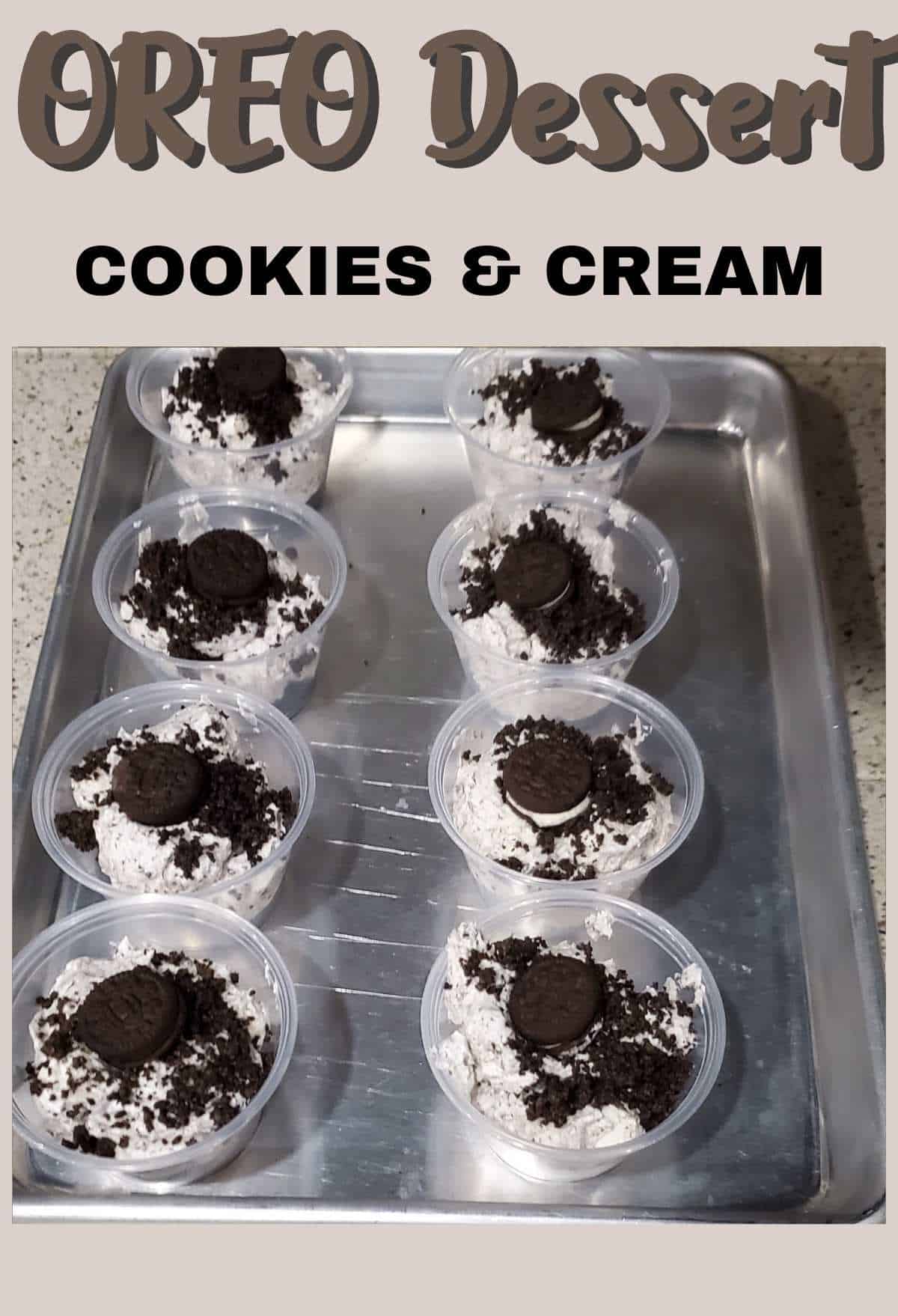 Cookies and Cream OREO Dessert Cups Recipe 