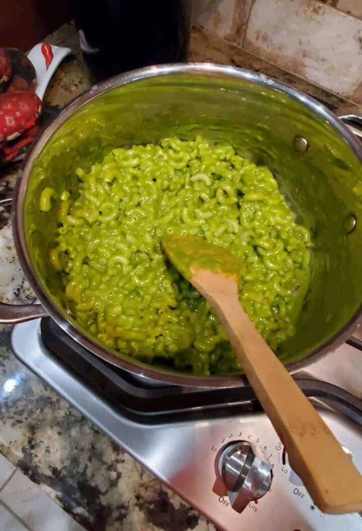 Toxic Waste Green Mac and Cheese Brains Recipe - Dine Dream Discover