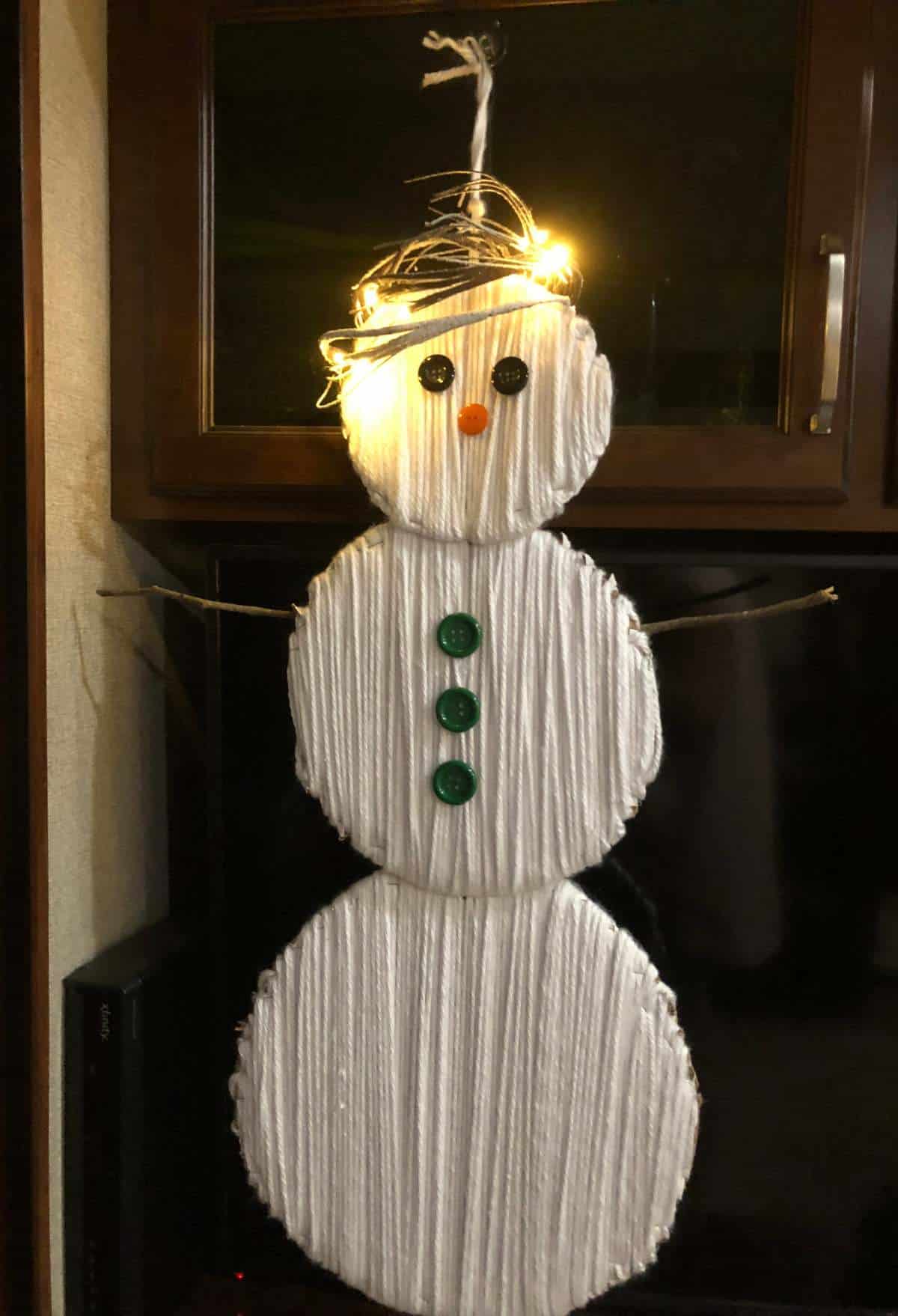 made from yarn dollar tree christmas decorations