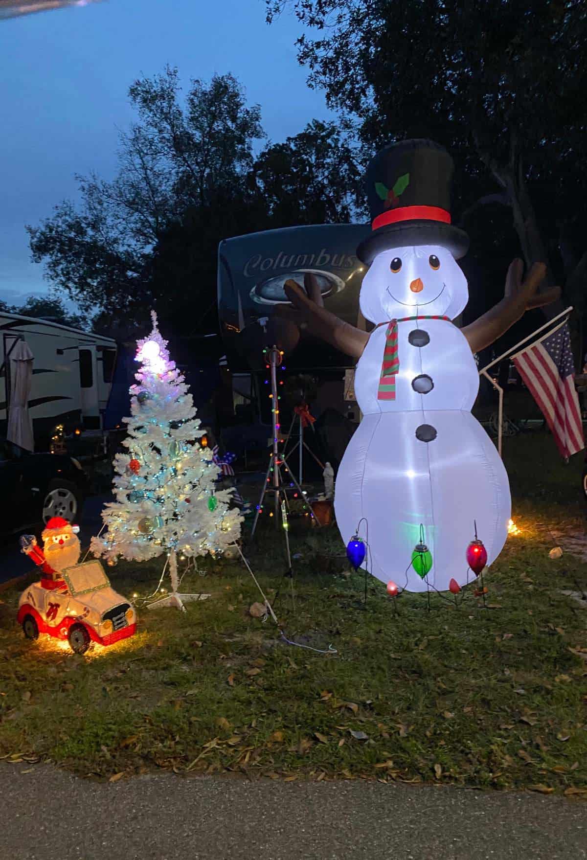 christmas camper outdoor decoration